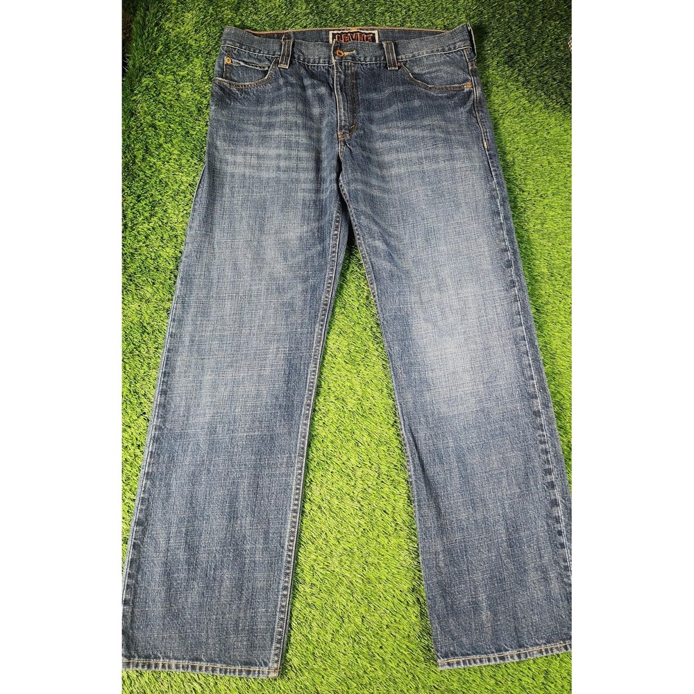 Men's Blue Straight-Leg Jeans